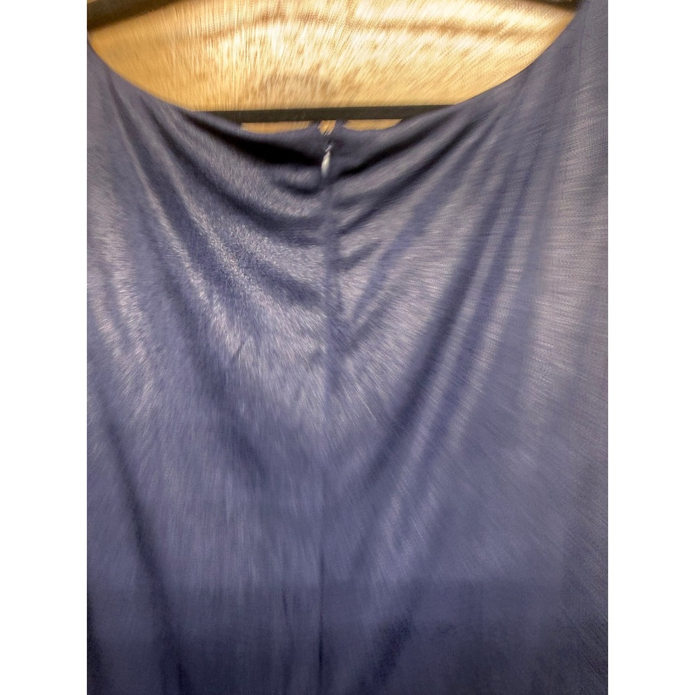 Lauren Ralph Lauren Navy Metallic Ruched Surplice Gown Dress 18 253715789002 - Picture 8 of 9